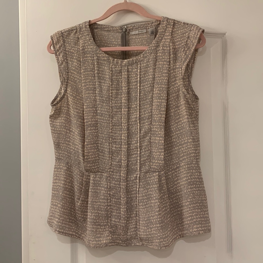 Halogen, pink and gray blouse, size medium